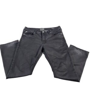 Salvage Mayhem Straight Regular Fit Jeans Mens Black 36R 36x33 Buckle